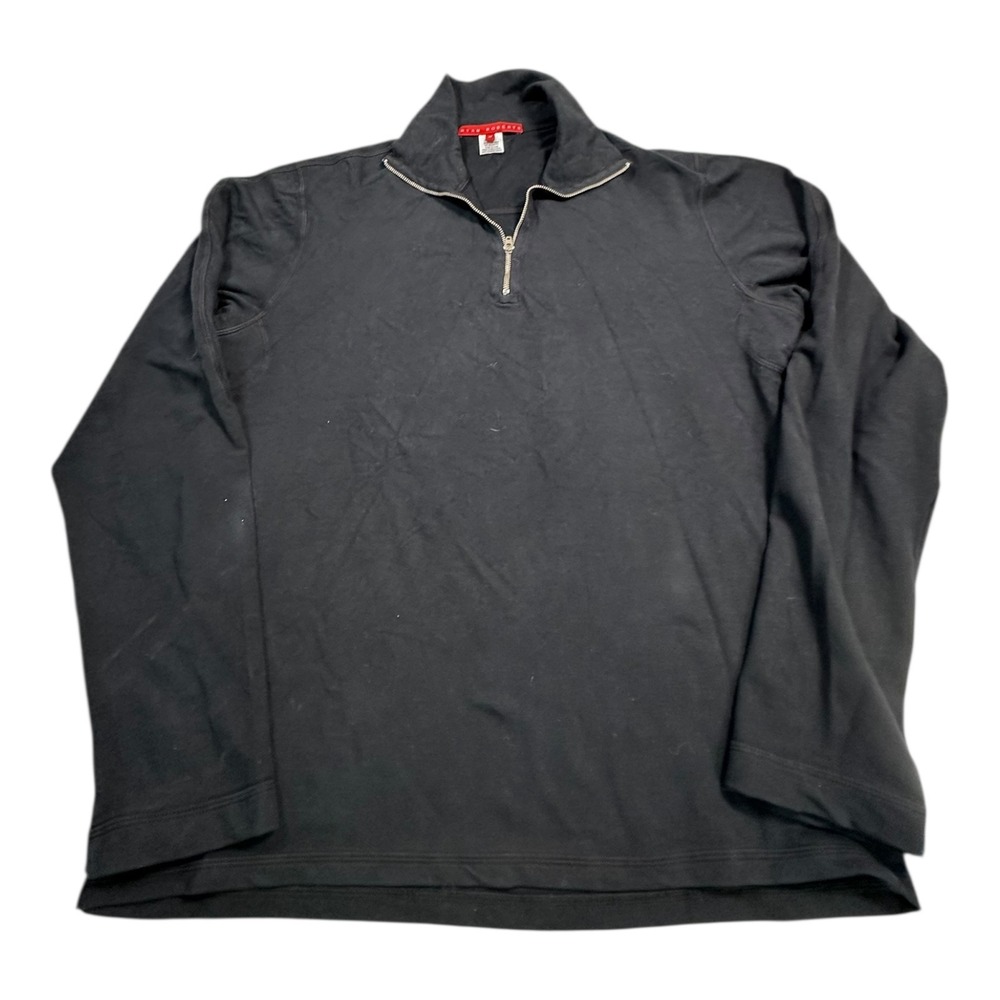 Ryan Roberts Mens Black Long Sleeve 1/4 Zip Pullover‎ Sweatshirt Size M